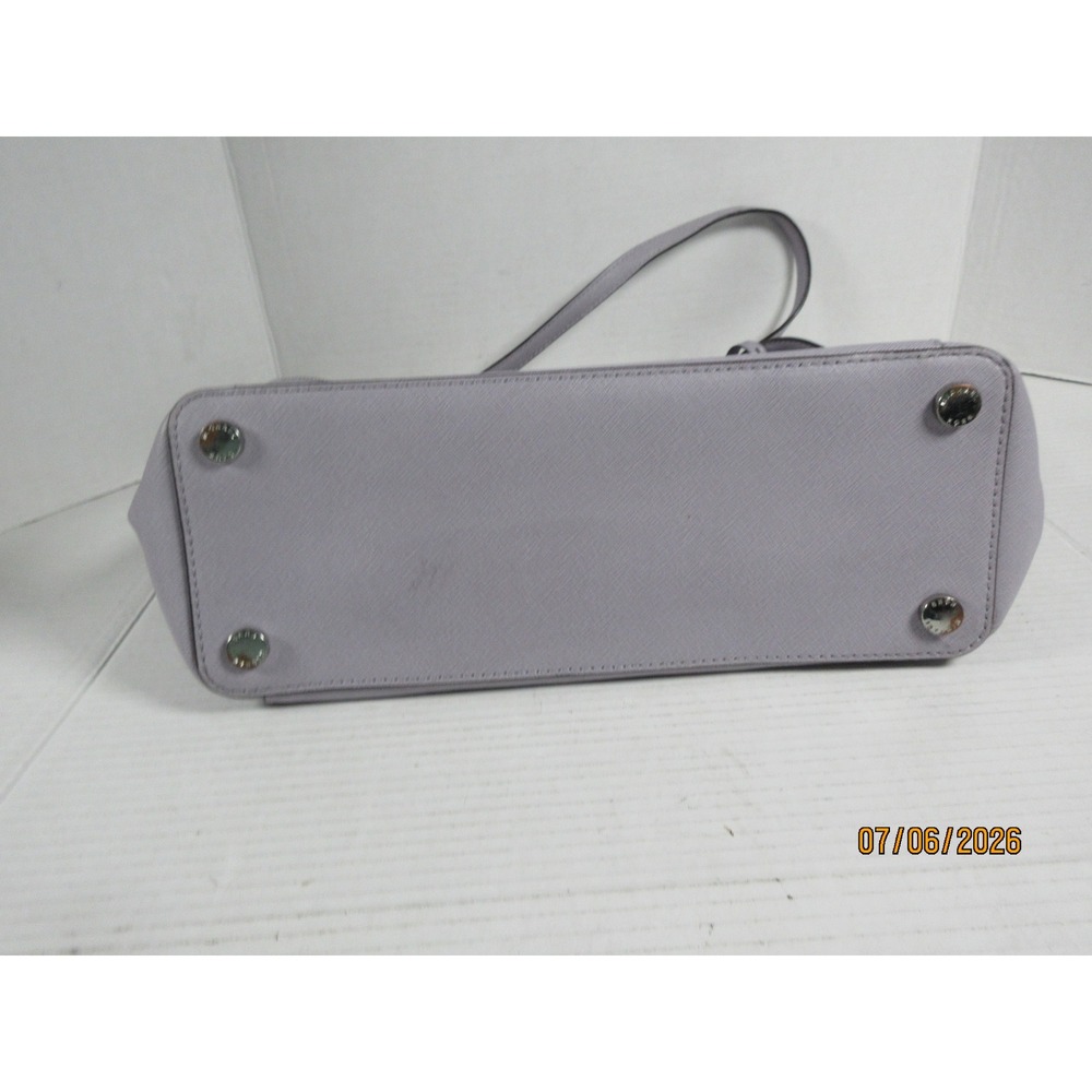 Michael Kors Voyager Tote Bag Lavender Purple Saffiano Leather Silver Hardware - Picture 8 of 9